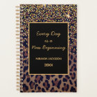 Léopard motivationnel motif brun noir 2026