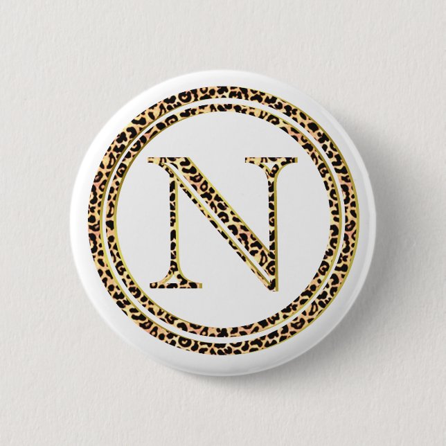 Leopard N 2 Inch Round Button (Front)