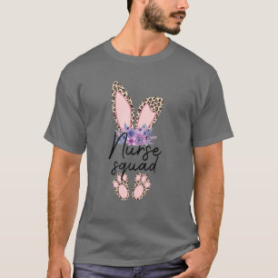 Leopard Nurse Squad Bunny Blessed Nurse Squad East T-Shirt