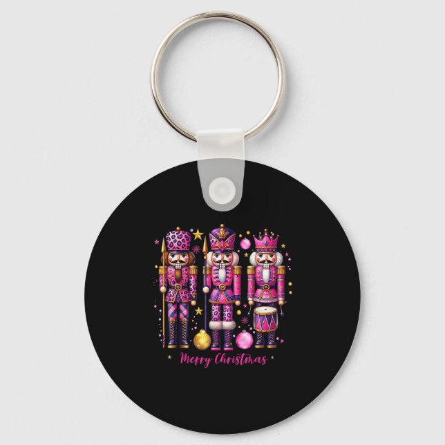 Leopard Nutcracker Nk Christmas 2024 Xmas Pyjamas  Keychain (Front)
