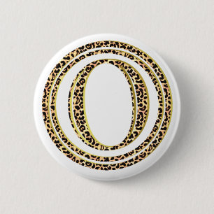 Leopard O 2 Inch Round Button