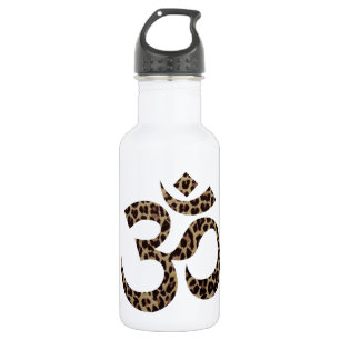 Leopard Om Symbol 18oz Stainless Water Bottle