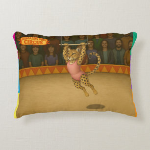 Leopard on a trapeze accent pillow