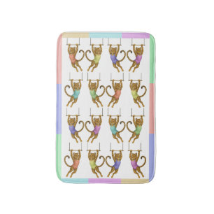 Leopard on a trapeze Beach Towel Bath Mat