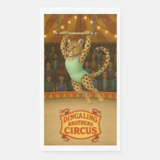 Leopard on a trapeze napkin