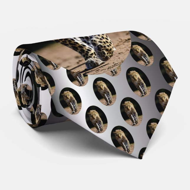 Leopard on the Prowl Tie (Rolled)