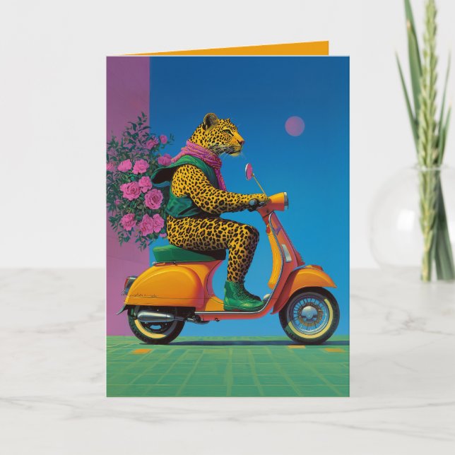 Leopard on Wheels: A Stylish Ride, Invitation (Front)