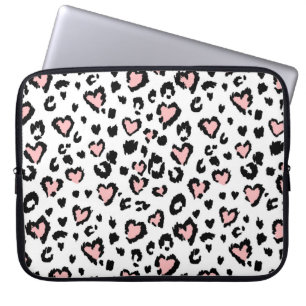 Leopard or jaguar seamless pattern, textured fashi laptop sleeve