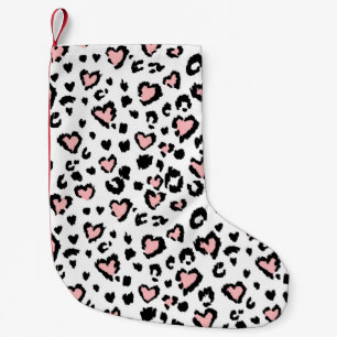 Leopard or jaguar seamless pattern, textured fashi small christmas stocking