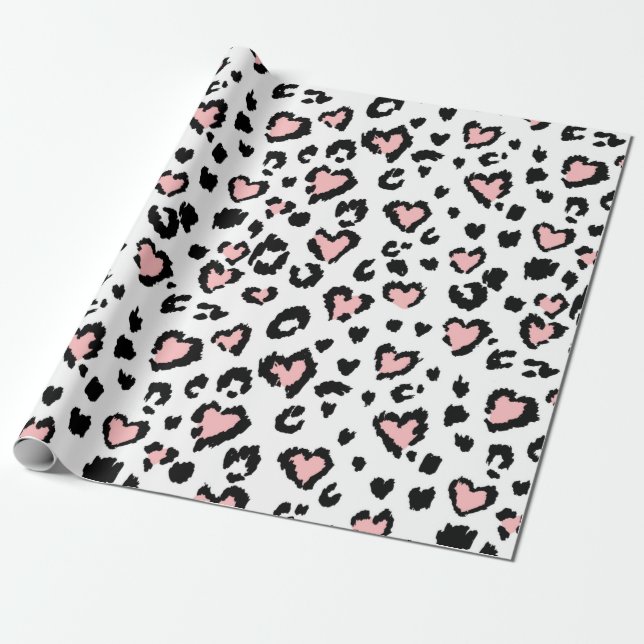 Leopard or jaguar seamless pattern, textured fashi wrapping paper (Unrolled)