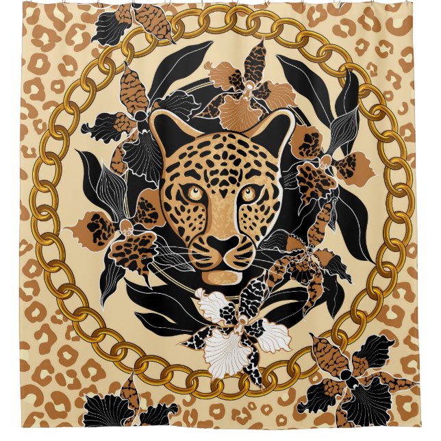 Leopard Orchids Tropical Seamless Pattern (Front)
