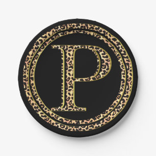 Leopard P Paper Plate
