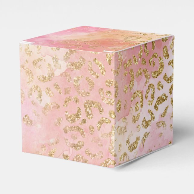 Leopard Paint Series Design 13  Favor Box (Front Side)