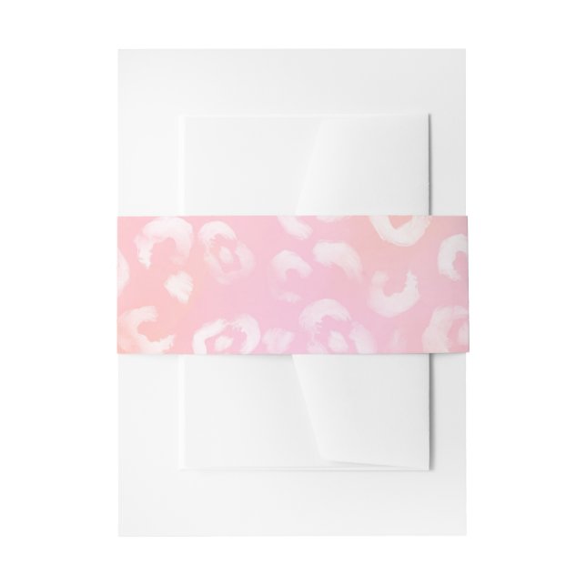 Leopard Paint Series Design 1  Invitation Belly Band (Front Example)