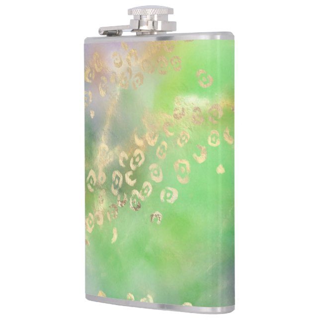 Leopard Paint Series Design 4 Hip Flask (Left)