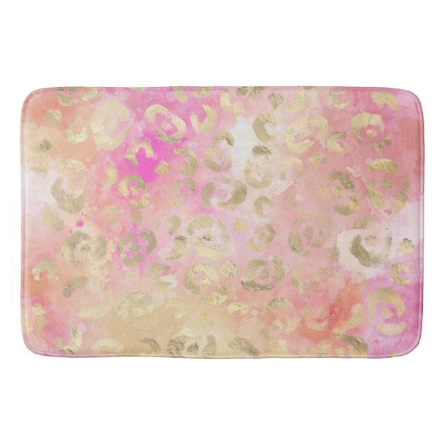 Leopard Paint Series Design 5   Bath Mat (Front)