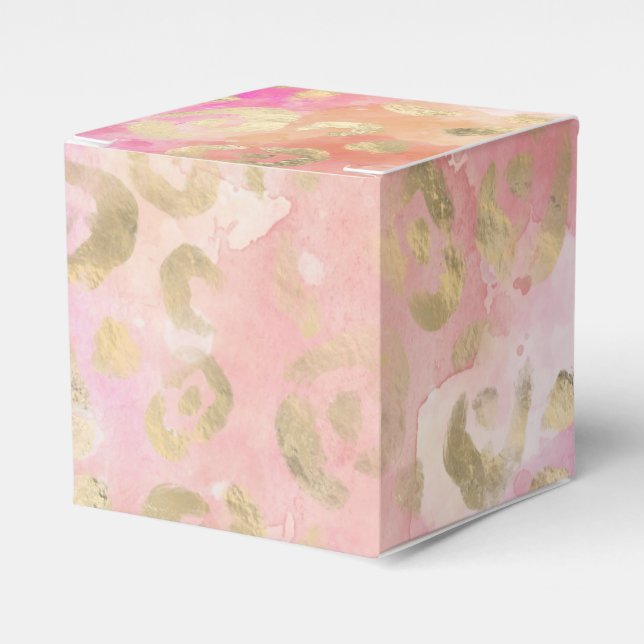 Leopard Paint Series Design 5  Favor Box (Front Side)