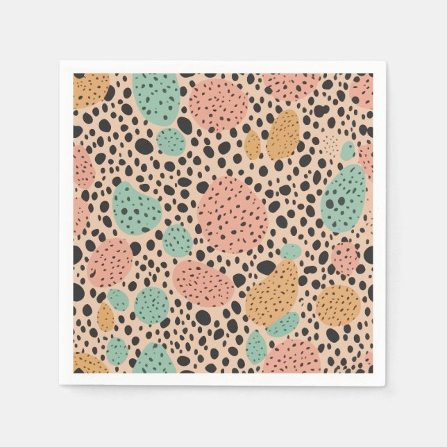 Leopard pastel artwork napkin (Front)