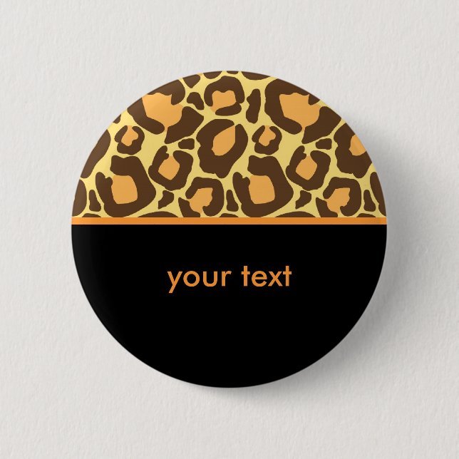 Leopard Pattern 2 Inch Round Button (Front)