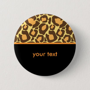 Leopard Pattern 2 Inch Round Button