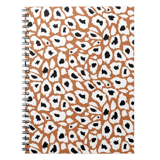 Leopard pattern, african animal print design notebook (Front)