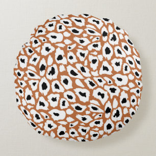 Leopard pattern, african animal print design round pillow