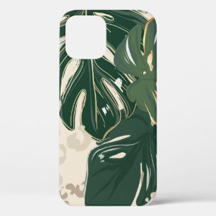 Leopard pattern, animal print seamless design gree iPhone 12 case