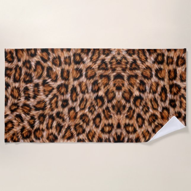 Leopard Pattern Beach Towel (Front)