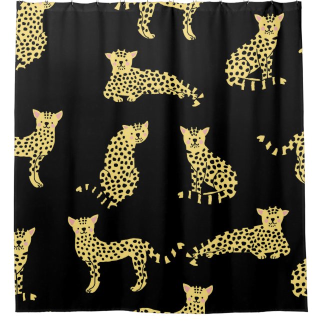 Leopard Pattern: Black Background Cheetah (Front)