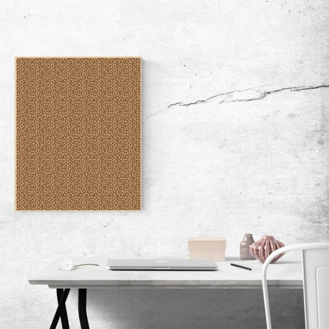 Leopard Pattern Brown Poster (A poster with a brown leopard pattern.)