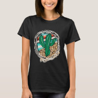 Leopard Pattern Cactus Serape Print Cowgirl Rodeo 
