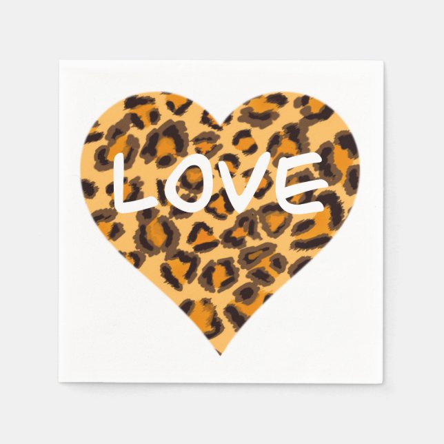 Leopard pattern, cheetah design  napkin (Front)