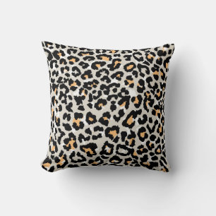 leopard pattern colored wild seamless throw pillow
