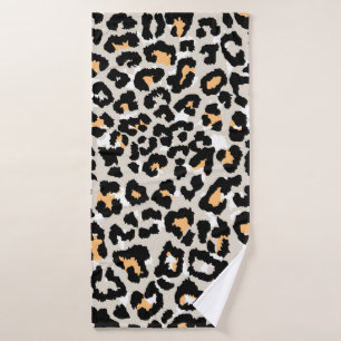 leopard pattern coloured wild seamless bath towel