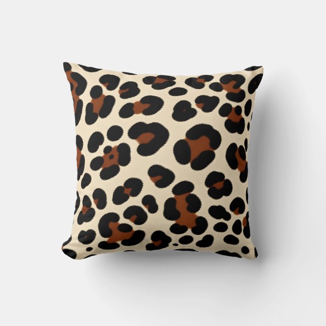 leopard pattern cushion. throw pillow (Front)