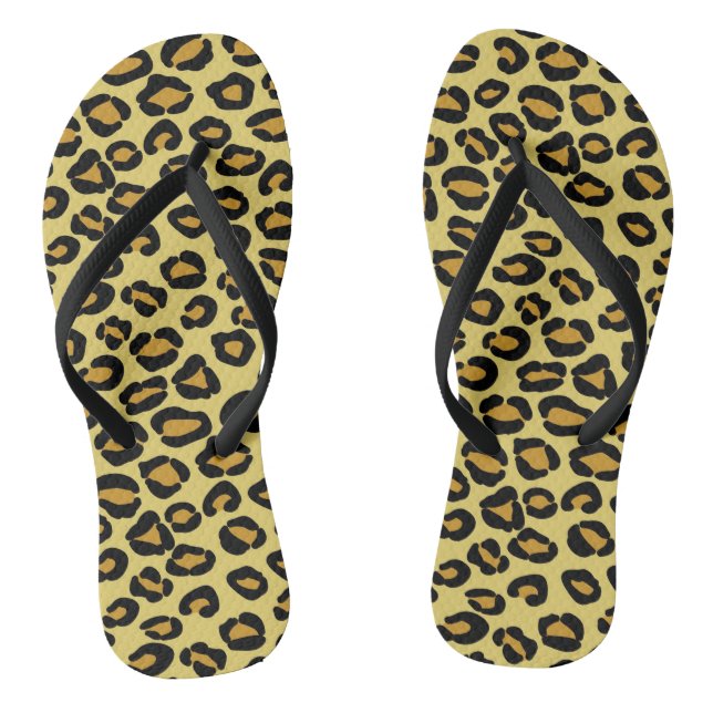 Leopard Pattern Flip Flops (Footbed)