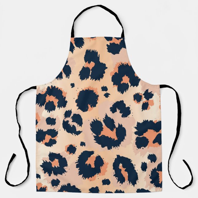 Leopard Pattern: Funny Seamless Design Apron (Front)