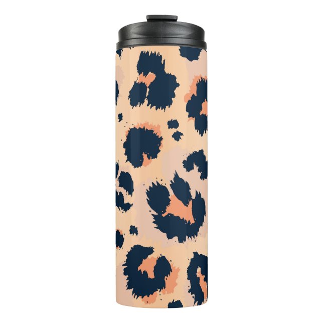 Leopard Pattern: Funny Seamless Design Thermal Tumbler (Front)