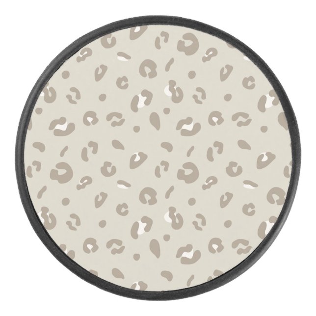 Leopard Pattern Hockey Puck (Front)