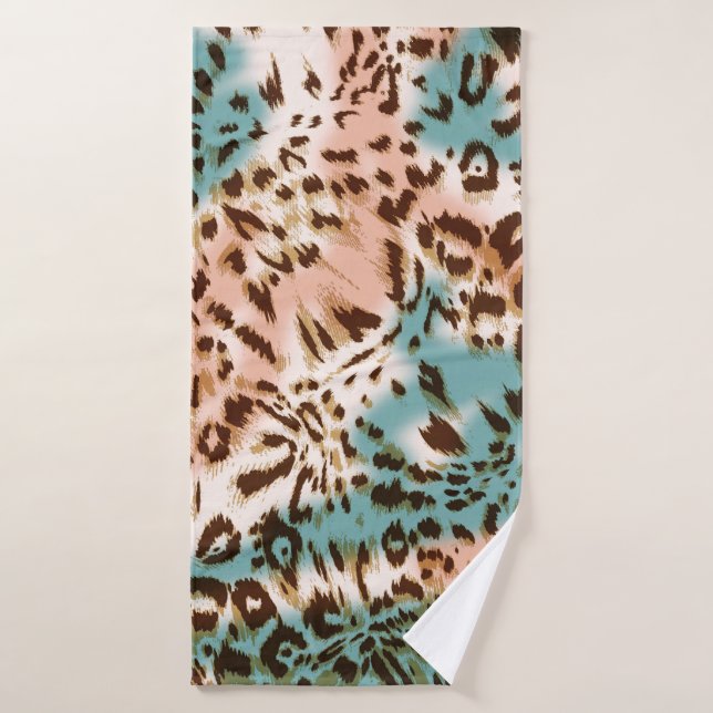 Leopard pattern illustration, animal print  (Serviette de bain)