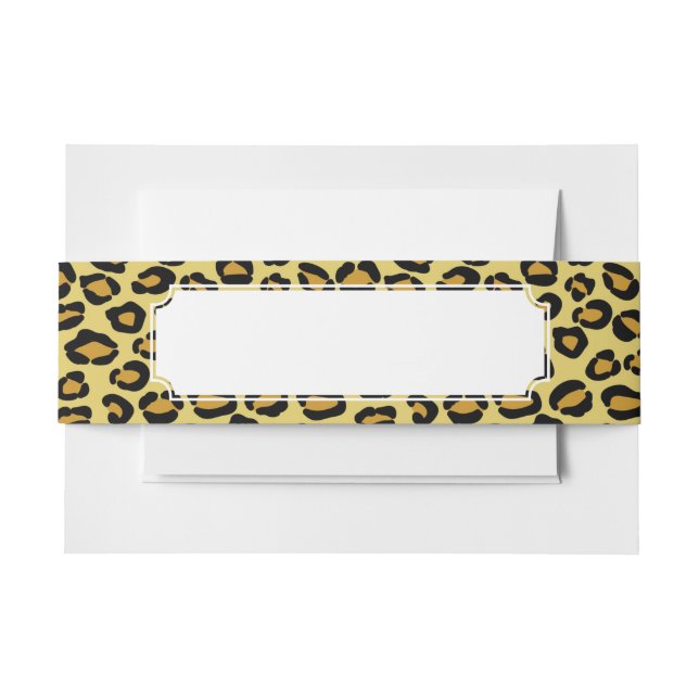 Leopard Pattern Invitation Belly Band (Front Example)