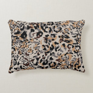 Leopard pattern, jaguar pattern, animal fur accent pillow