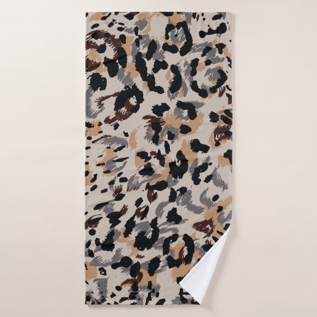 Leopard pattern, jaguar pattern, animal fur bath towel (Bath Towel)