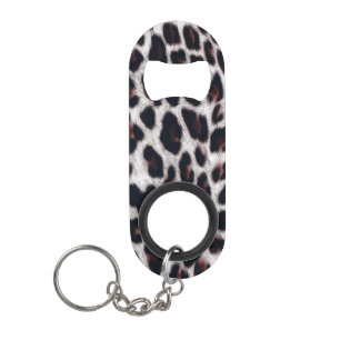 Leopard Pattern Keychain Bottle Opener
