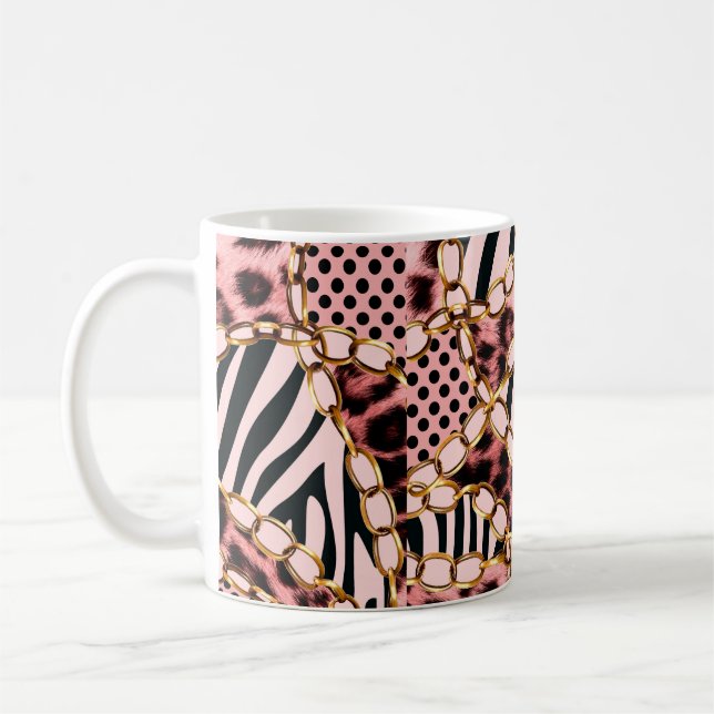 Leopard Pattern, Leopard Print, Animal print,  Coffee Mug (Left)