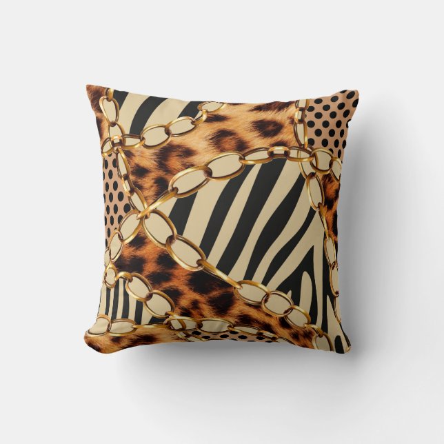 Leopard Pattern, Leopard Print, Animal print,  Throw Pillow (Front)