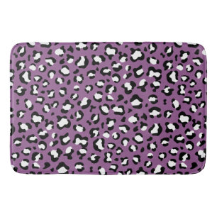 Leopard Pattern, Leopard Spots, Purple Leopard Bath Mat
