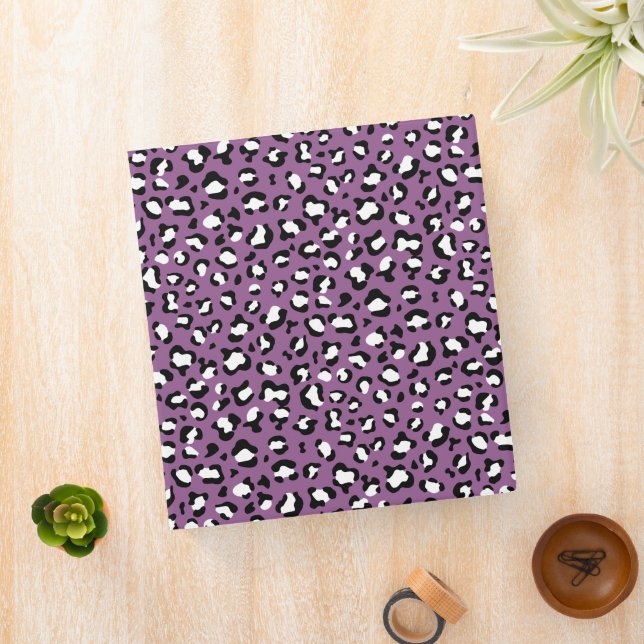 Leopard Pattern, Leopard Spots, Purple Leopard Binder (In Situ)