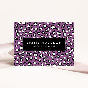 Leopard Pattern, Leopard Spots, Purple Leopard Business Card