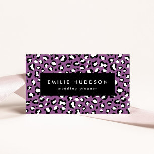 Leopard Pattern, Leopard Spots, Purple Leopard Business Card
